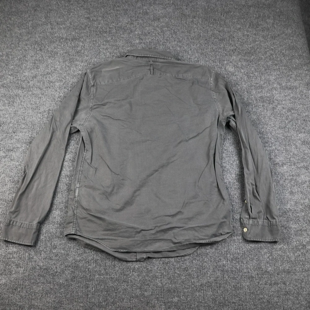 Banana Republic Shirt Mens Medium Gray Slim Fit‎ Long Sleeve Button Down Casual
